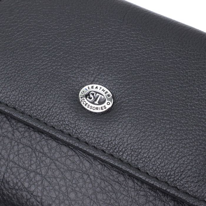 Гаманець ST Leather З натуральної шкіри Чорний (22740) зображення 8