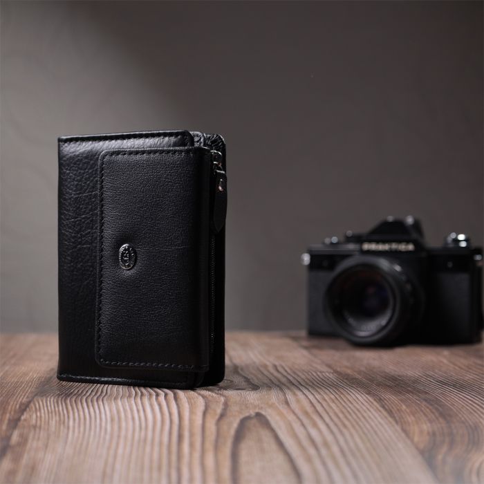 Гаманець ST Leather З натуральної шкіри Чорний (22740) зображення 9