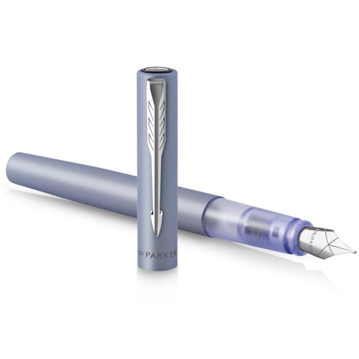Ручка пір'яна Parker VECTOR 17 XL Metallic Silver Blue CT  FP M (06 112) зображення 3