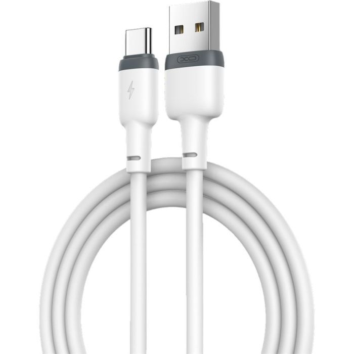 Дата кабель USB 2.0 AM to USB-C 1.0m 2.1A white XO (XO-NB-208-TC-1-WH) изображение 2