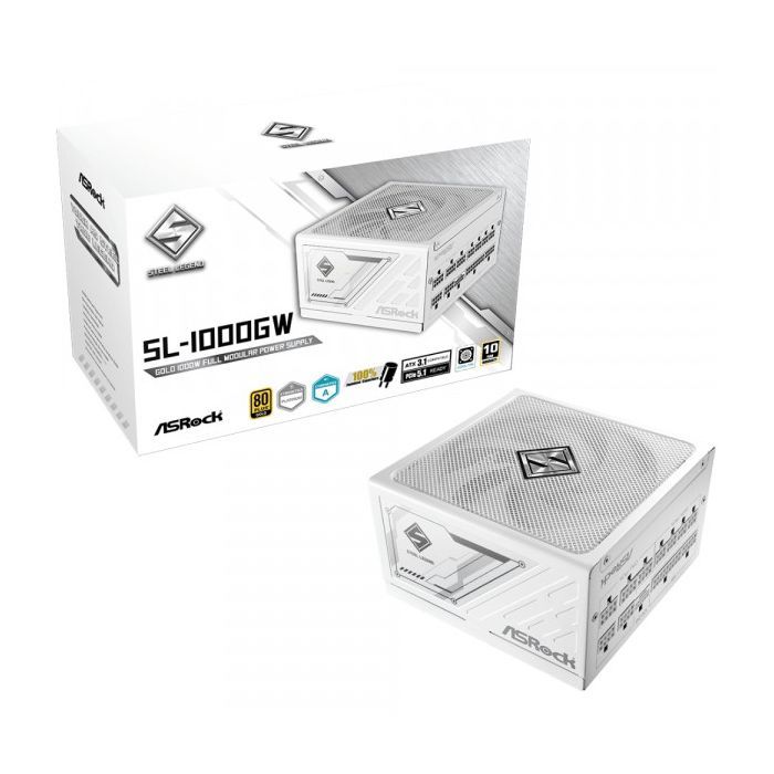 Блок питания ASRock 1000W SteelLegend White (SL-1000GW) изображение 5