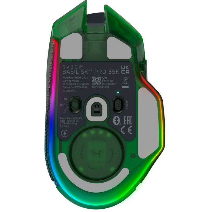 Мишка Razer Basilisk V3 Pro 35K Wireless/Bluetooth/USB Phantom Green (RZ01-05240300-R3G1) зображення 3