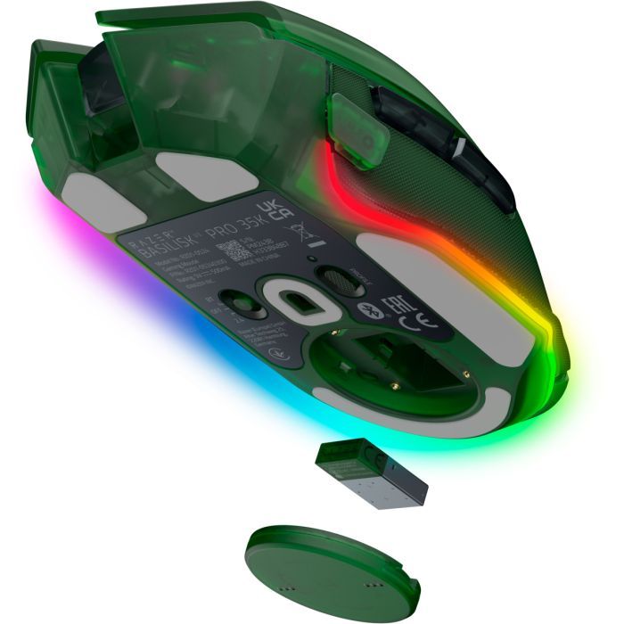Мишка Razer Basilisk V3 Pro 35K Wireless/Bluetooth/USB Phantom Green (RZ01-05240300-R3G1) зображення 4
