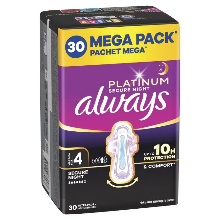 Гігієнічні прокладки Always Platinum Secure Night Розмір 4 30 шт. (8700216784573) зображення 2