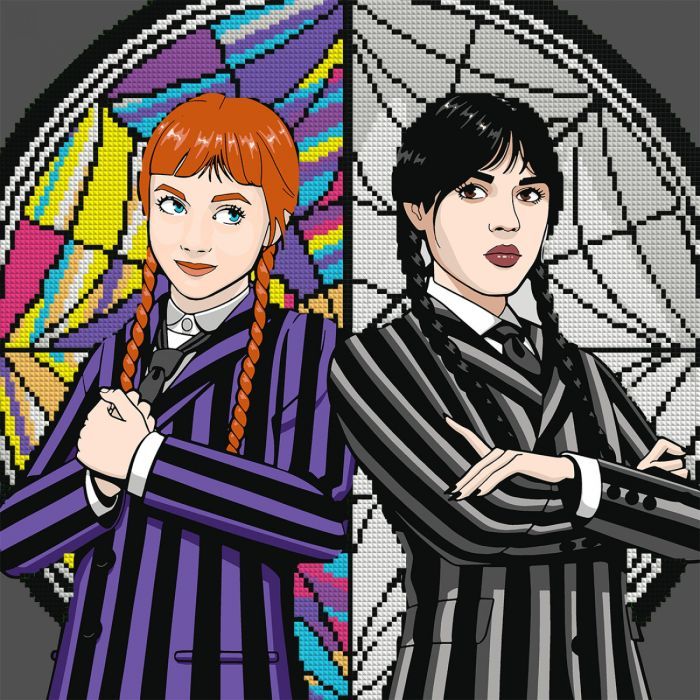 Картина по номерам Santi Wednesday and Agnes 40х40 см, алмазна мозаїка (954947)