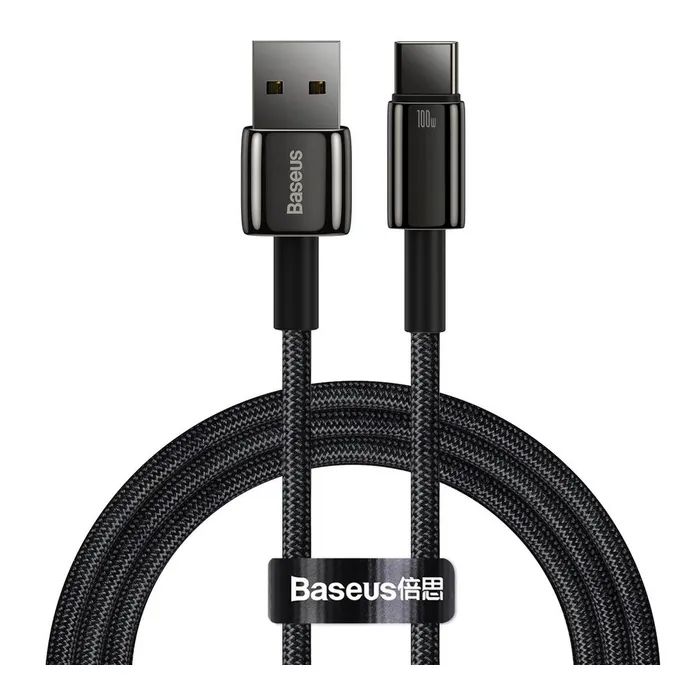 Дата кабель USB 2.0 AM to USB-C 1.0m 100W black Baseus (CAWJ000001)