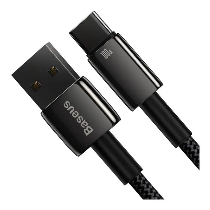 Дата кабель USB 2.0 AM to USB-C 1.0m 100W black Baseus (CAWJ000001) зображення 4