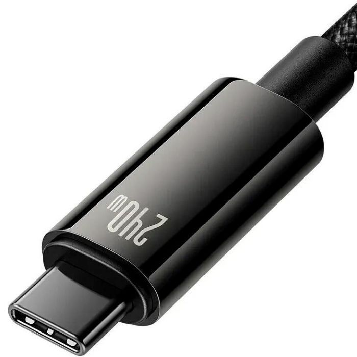 Дата кабель USB-C to USB-C 2.0m 240W Black Baseus (CAWJ040101) изображение 4