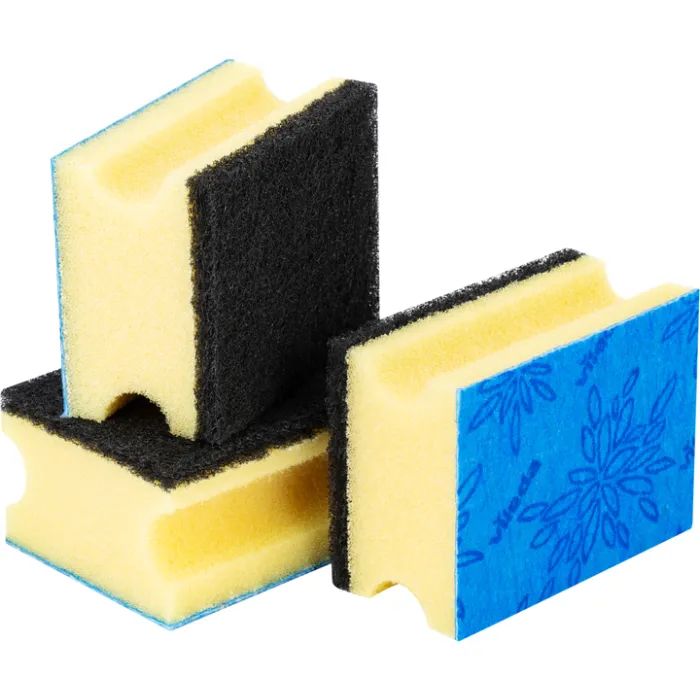 Губки кухонні Vileda Glitzi Plus Для сильно забрудненого посуду 3 шт. (4003790001444) зображення 2