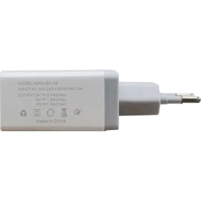 Зарядное устройство Patron USB QC3.0 2.4A white (PN-QC3-220V-W) изображение 3