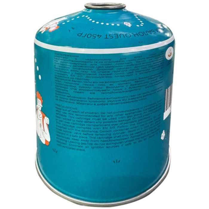 Газовий балон Quest 450 г різьбове з'єднання (набір 12 шт) (Q-G450_12) зображення 2 Газовий балон Quest 450 г різьбове з'єднання (набір 12 шт) (Q-G450_12) зображення 2