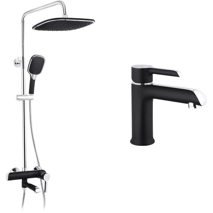 Душовий гарнітур Kroner Essen-SCH063 + змішувач Essen-SCH010 (CVS30210)