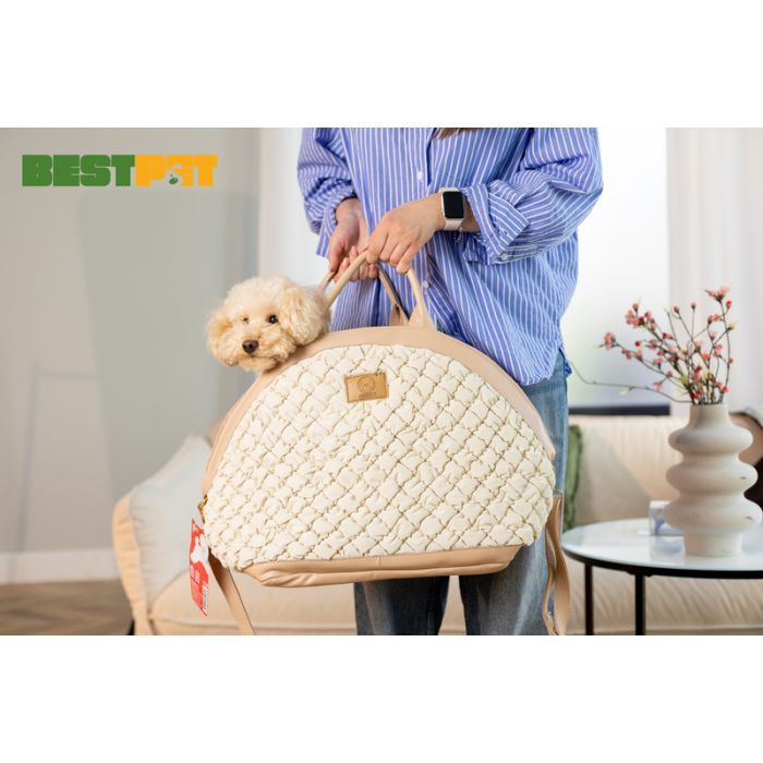 Переноска для тварин MISOKO&CO 40x22x35 см світло-коричнева (YIWUMSK70165) зображення 7