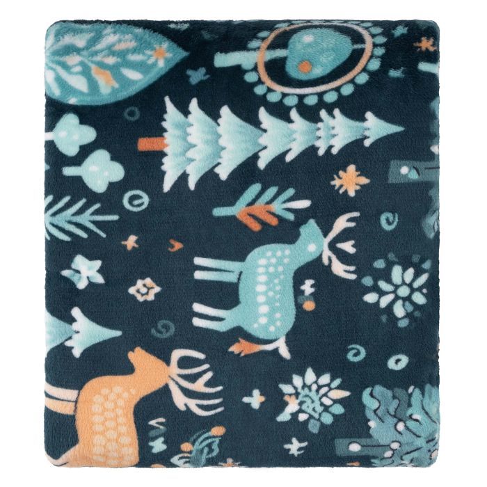 Плед Ardesto Christmas Flannel 160х200см, 100% полиэстер, олени, зеленый (ART0127PB) изображение 2
