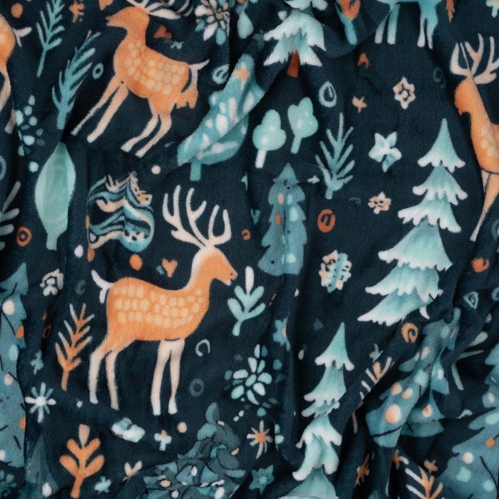 Плед Ardesto Christmas Flannel 160х200см, 100% полиэстер, олени, зеленый (ART0127PB) изображение 3