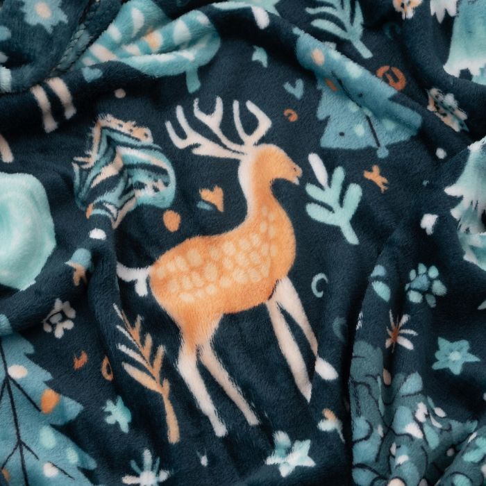 Плед Ardesto Christmas Flannel 160х200см, 100% полиэстер, олени, зеленый (ART0127PB) изображение 5