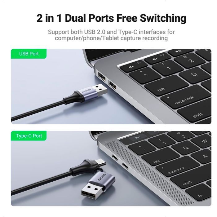 Переходник USB/USB-C to HDMI 4K/60Hz Ugreen (40189) изображение 3