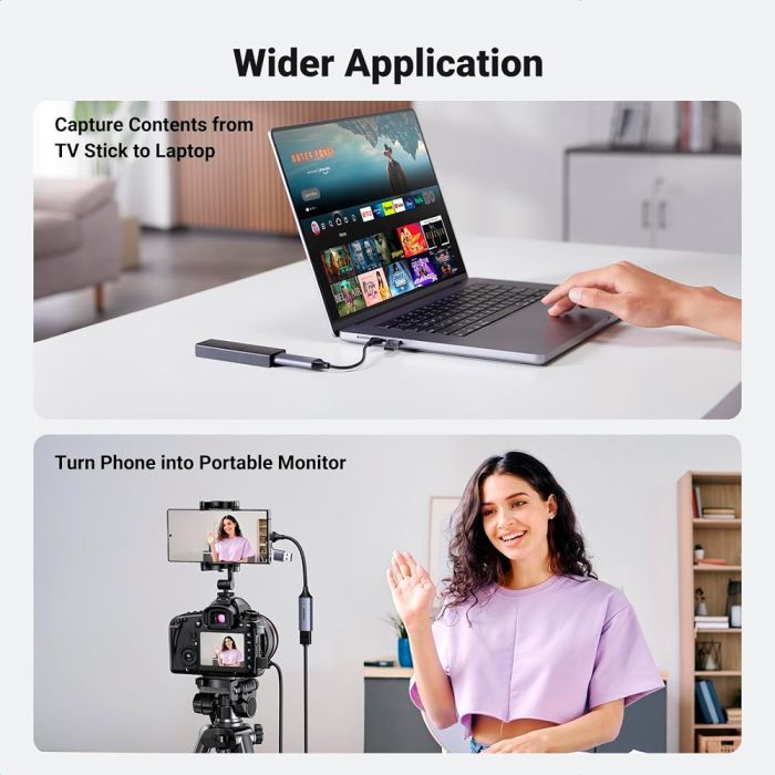 Переходник USB/USB-C to HDMI 4K/60Hz Ugreen (40189) изображение 7