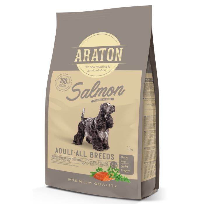 Сухой корм для собак ARATON Salmon Adult All Breeds 15 кг (ART47471)