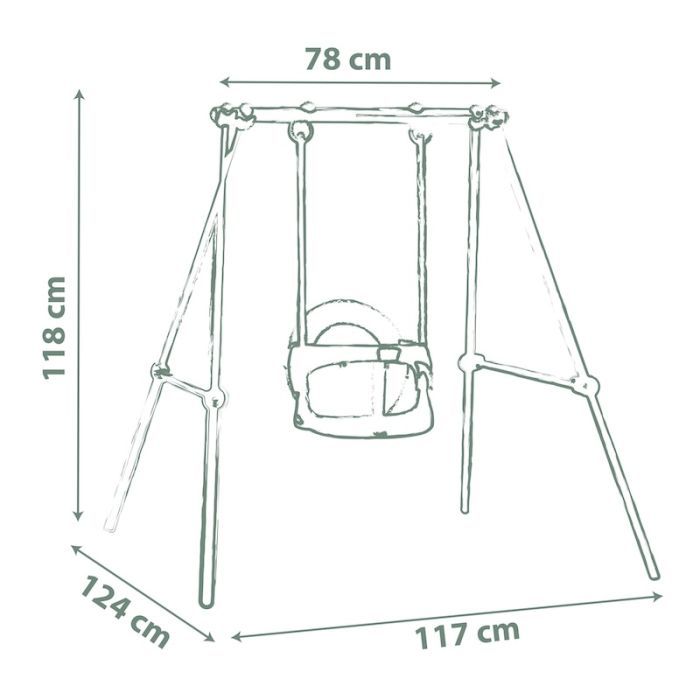 Качели детские Smoby Life металева на опорах, , 117x124x118см, 6 міс.+ (7600830306) изображение 2