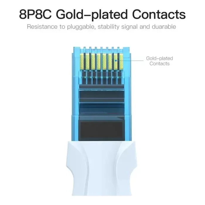 Патч-корд 5м, RJ-45 cat 5e UTP blue Vention (VAP-A10-S500) зображення 4
