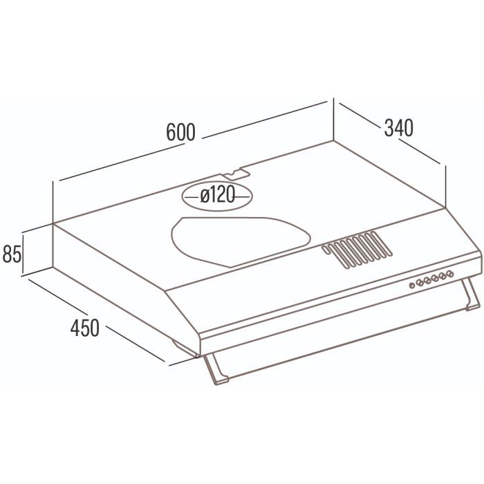 Вытяжка кухонная Cata LFK 6001 Wh изображение 5