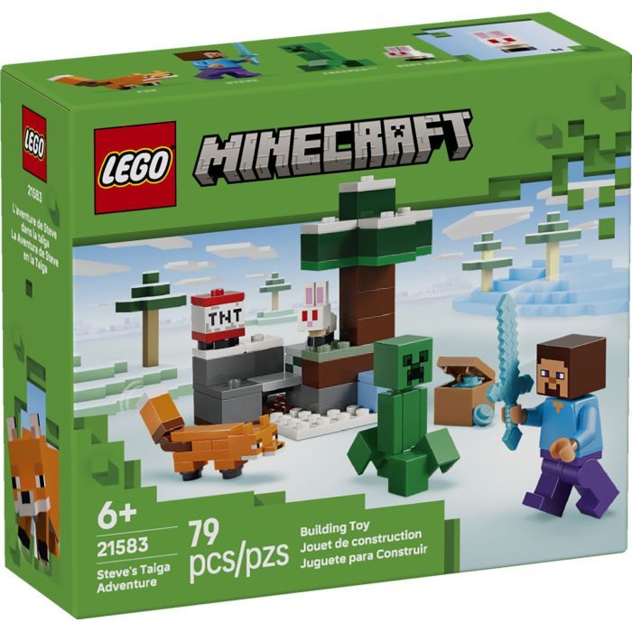 Конструктор LEGO Minecraft Приключения Стива в тайге (21583)