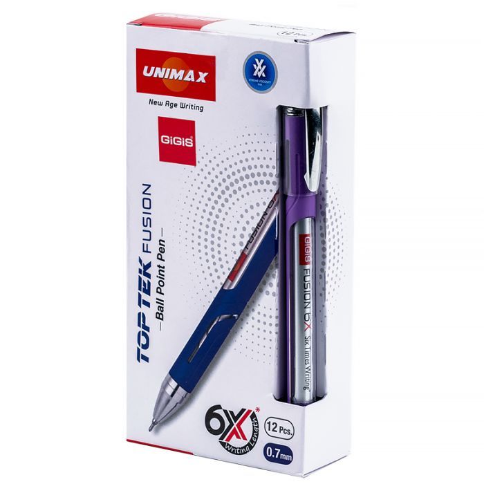 Ручка кулькова Unimax Top Tek Fusion 10 000, фіолетова (UX-10 000-11) зображення 3