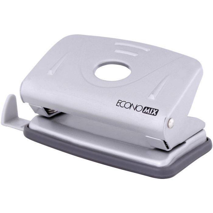 Діркопробивач Economix металевий з лінійкой, до 10 аркушів (E40130)