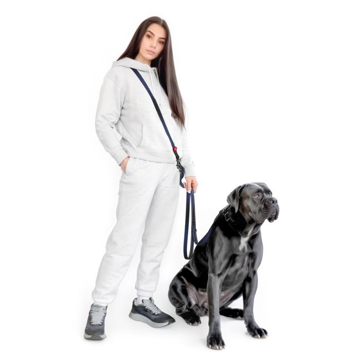 Поводок для собак WAUDOG Nylon Mono светоотражающий М черный (46481) изображение 4