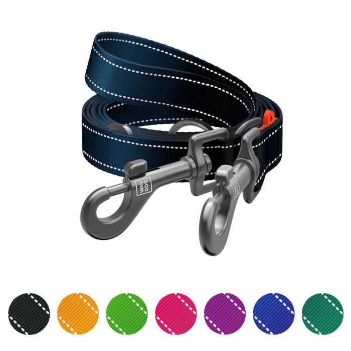 Поводок для собак WAUDOG Nylon Mono светоотражающий М черный (46481) изображение 5