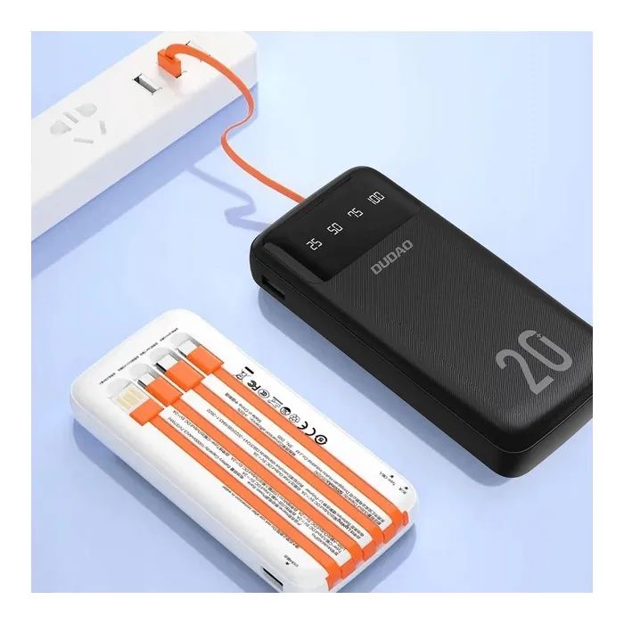 Батарея універсальна Dudao K6Pro+ 20000mAh 10W with USB-C/Lightning/MicroUSB/USB-A cables (6977196682409) зображення 3