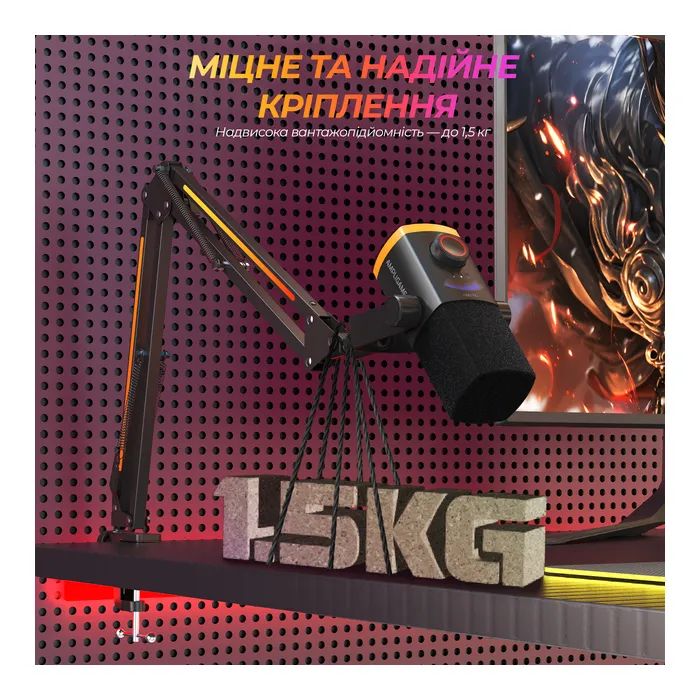 Стойка для микрофона Fifine BM38 RGB Black (BM38) изображение 5