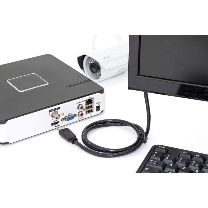 Кабель мультимедийный HDMI M to HDMI M 5.0m 4K60Hz Ethernet black Digitus (DK-330123-050-S) изображение 2