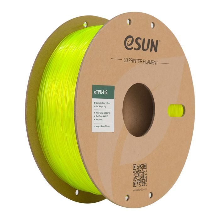 Пластик для 3D-принтера eSUN TPU HIGH SPEED 1,75mm FLUORES YELLOW 1kg (TPU-HS175F-Y1P1)