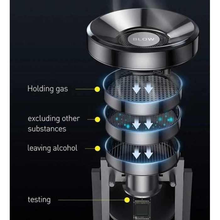 Алкотестер Baseus Digital Alcohol Tester Black (CRCX-01) зображення 11