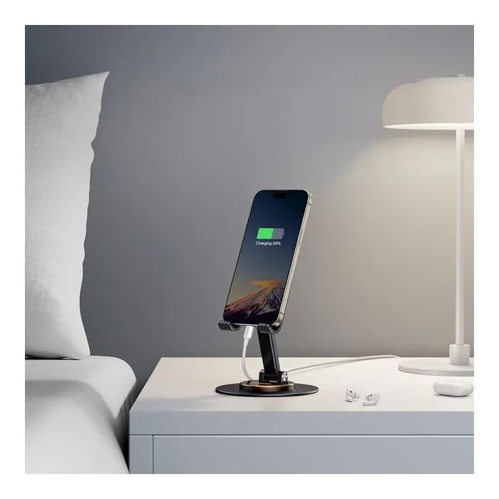 Подставка для планшета и телефона LP805 Swivel & Foldable Multi-Angle Phone Stand Black Ugreen (35152) изображение 5