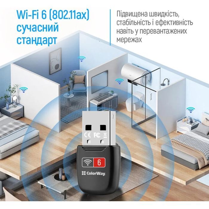 Мережева карта Wi-Fi ColorWay CW-AD-W1 зображення 11