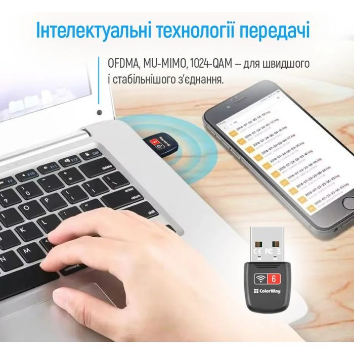Мережева карта Wi-Fi ColorWay CW-AD-W1 зображення 8