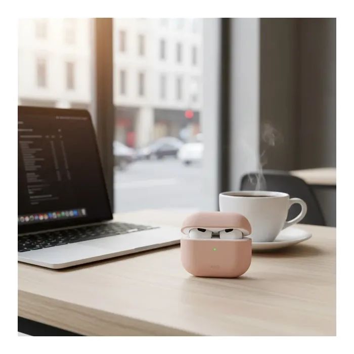 Чехол для наушников Uniq Lino AirPods 4 Silicone Ash Grey (8886463691373) изображение 10