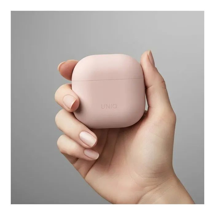 Чехол для наушников Uniq Lino AirPods 4 Silicone Ash Grey (8886463691373) изображение 11