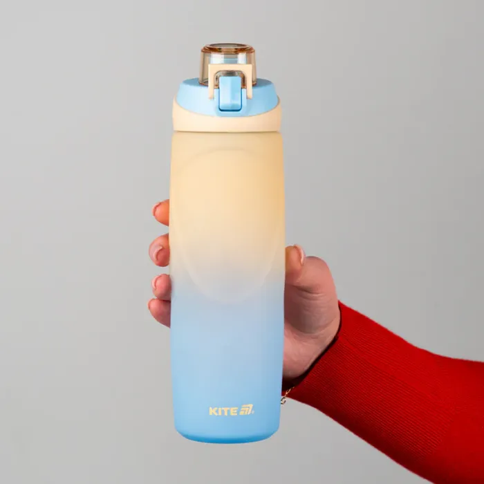 Бутылка для воды Kite K26, 760 мл, бежево-синя (K26-1200-1) изображение 4