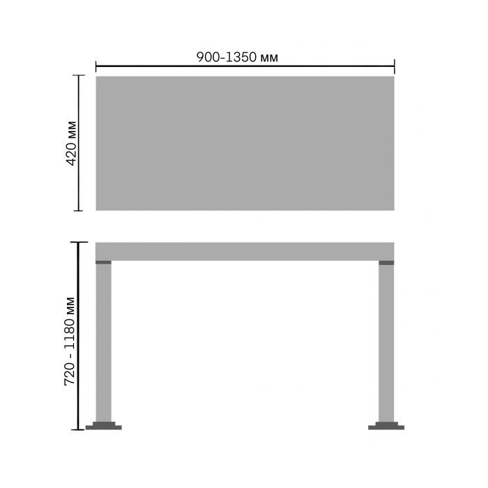 Каркас столу Barsky StandUp User white (FBSTh-02) зображення 6