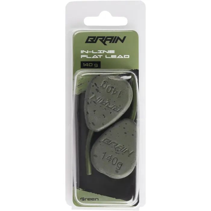 Грузило Brain In-Line Flat Lead 100g 2шт/уп Green (1858.32.06) изображение 2