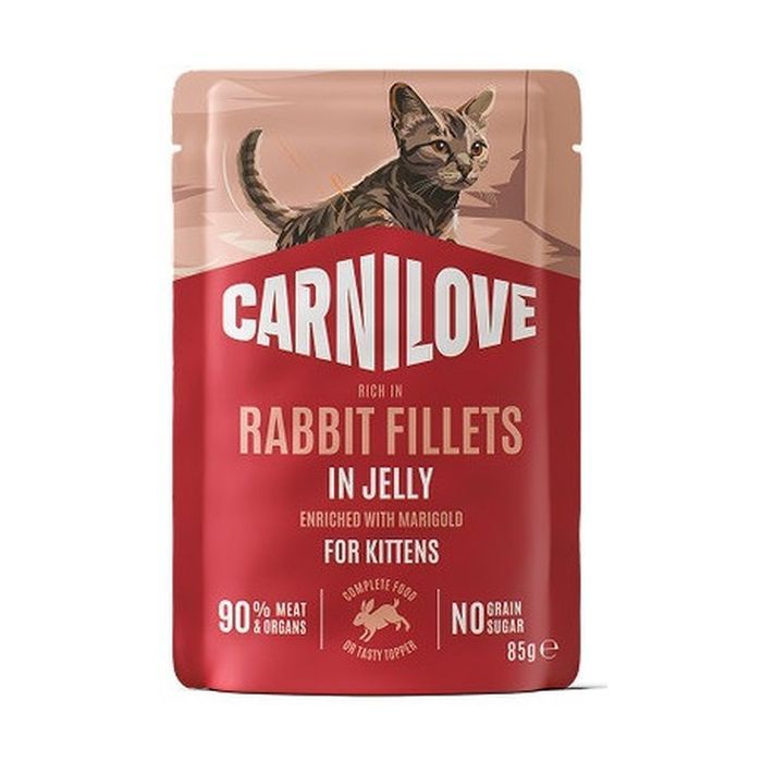 Вологий корм для кішок Carnilove Jelly Rabbit with Marigold 85 г (8595602584741)
