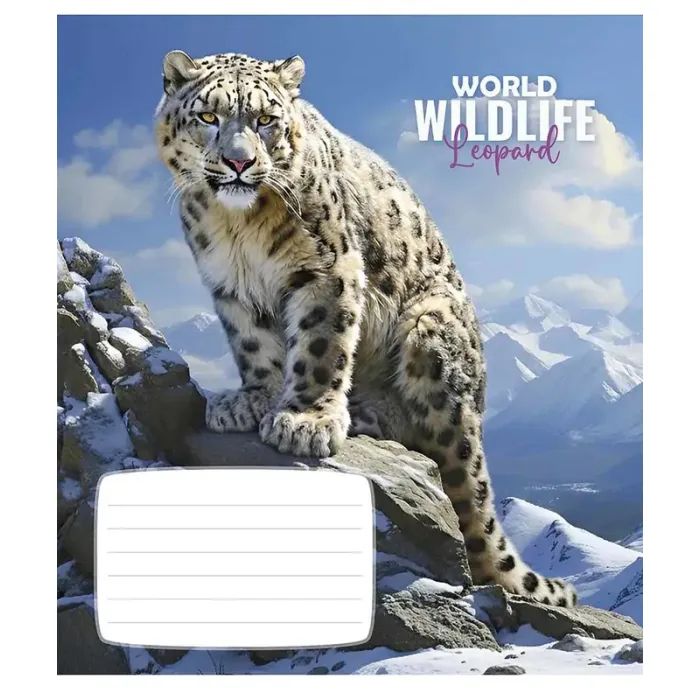 Зошит Школярик Wildlife 12 аркушів клітинка (012-3679K) зображення 3