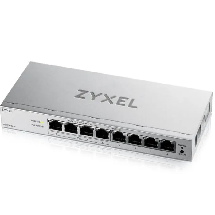 Комутатор мережевий ZyXel GS1200-8HP v3 (GS1200-8HPV3-EU0101F)