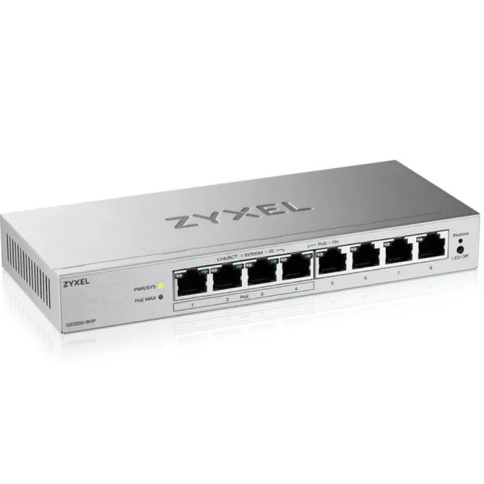 Комутатор мережевий ZyXel GS1200-8HP v3 (GS1200-8HPV3-EU0101F) зображення 3