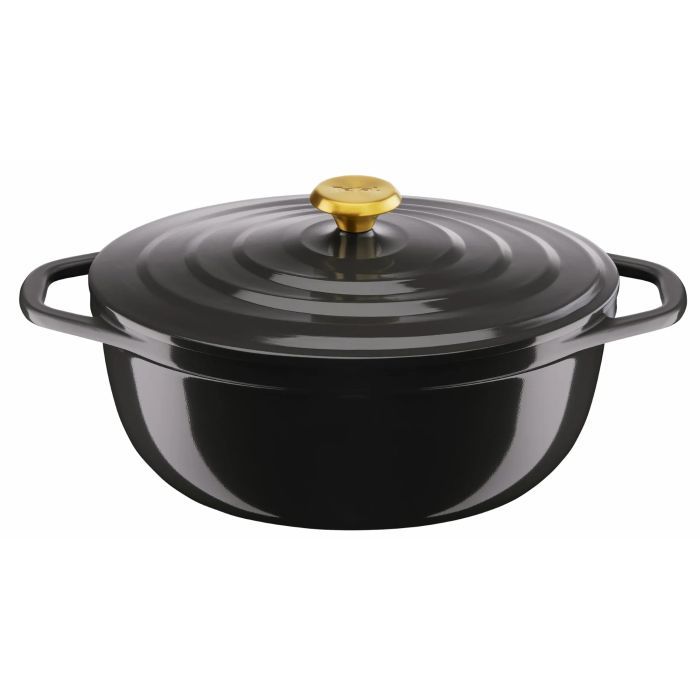 Кастрюля Tefal Air з кришкою 5.7л чорний (E2558904)