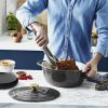 Кастрюля Tefal Air з кришкою 5.7л чорний (E2558904) изображение 7
